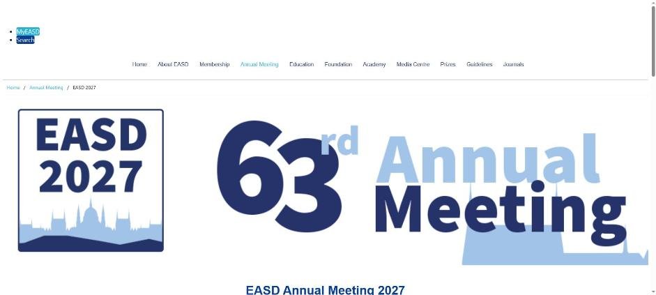EASD 2027 — Budapeste, Hungria