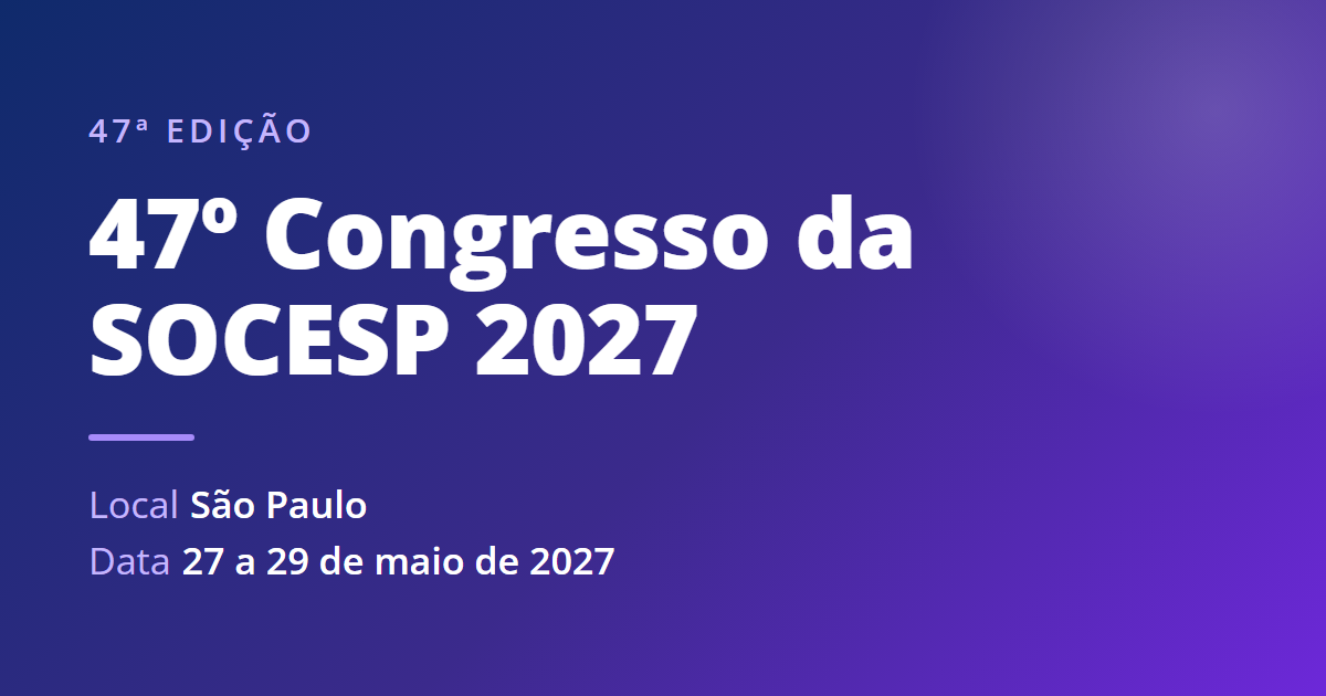 47º Congresso da SOCESP 2027