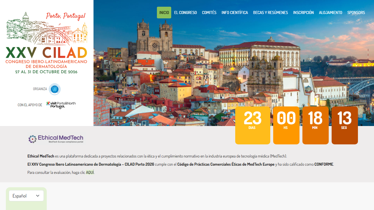 CILAD 2026 — XXV Congresso Ibero-Latino-Americano de Dermatologia (Porto)
