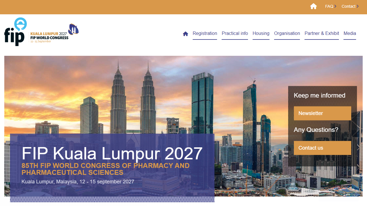 85º Congresso Mundial de Farmácia e Ciências Farmacêuticas (FIP 2027) — Kuala Lumpur