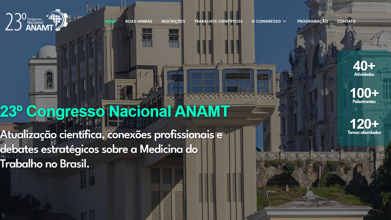 23º Congresso Brasileiro de Medicina do Trabalho — ANAMT 2026 (Salvador)