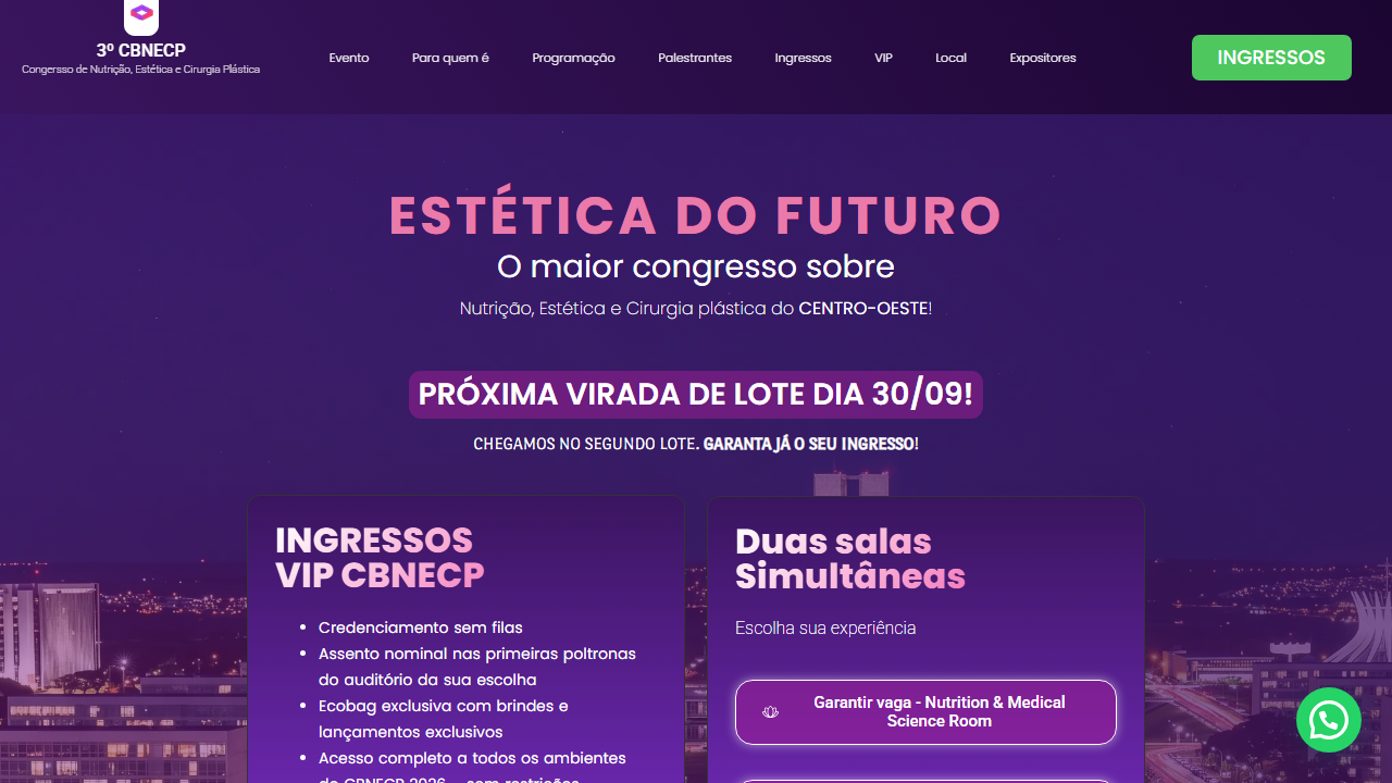 CBNECP 2026 - Congresso Brasileiro de Nutrição, Estética e Cirurgia Plástica